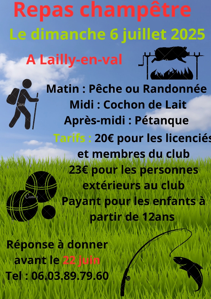 Pétanque - Repas champêtre - 06.07.25